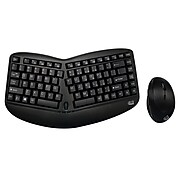 Adesso Tru-Form Media Wireless Ergonomic Keyboard and Mouse Combo, Black (WKB-1150CB)