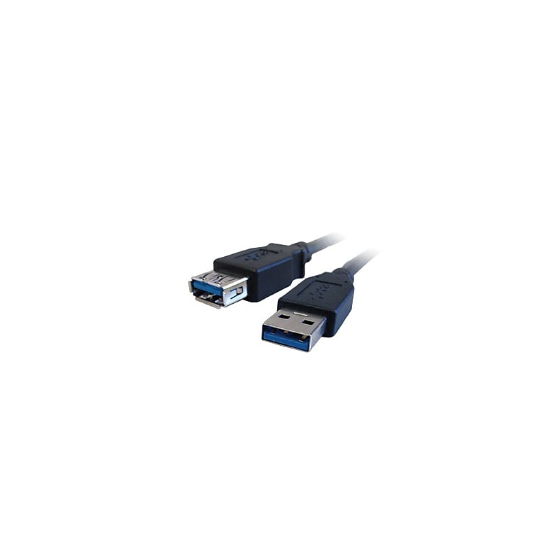 Comprehensive® USB3-AA-15ST 15' USB Type-A Male/Male Data Transfer Cable, Black image 1
