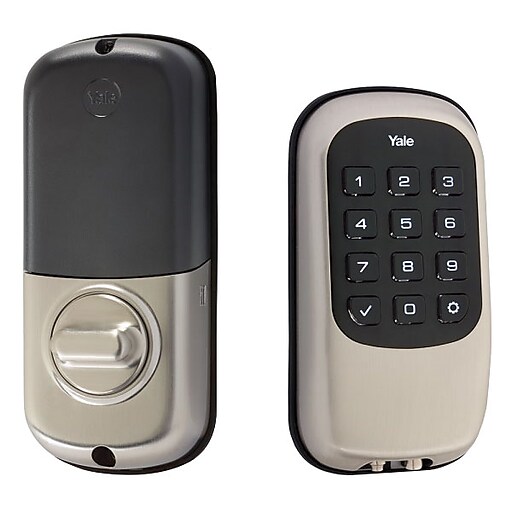 Yale® Assure Lock® Key Free ZWave Push Button Deadbolt, Satin Nickel