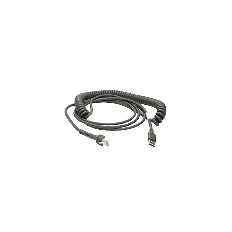 Zebra Technologies CBA-RF1-C09PAR Gray 9' DB-9 To RJ-45 Female/Male Serial Cable for DS3678-ER Barcode Scanner image 1