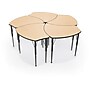 Balt Platinum Legs/Edgeband Small Shapes Desk Without Book Box, Fusion Maple (90580)~#|#~m007032821_sc7