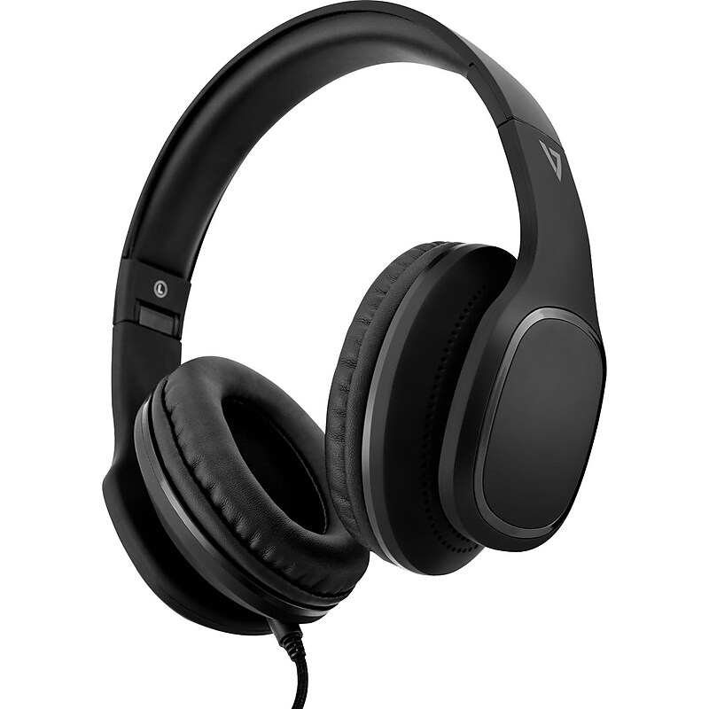 V7 Stereo Headphones, Black (HA701-3NP) image 1
