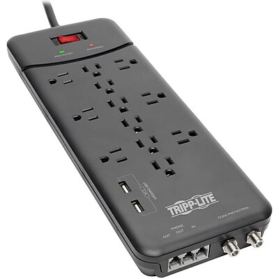 Tripp Lite Protect It! TLP128TTUSBB 12-Outlet Surge Suppressor/Protector Simolary simolary.com