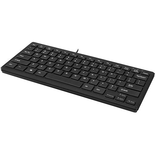 Adesso SlimTouch Mini Wired Gaming Keyboard, Black (AKB111UB) Staples