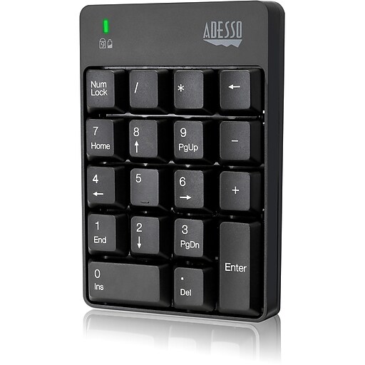Adesso EasyTouch Wireless Keypad, Black (WKB6010UB) Staples