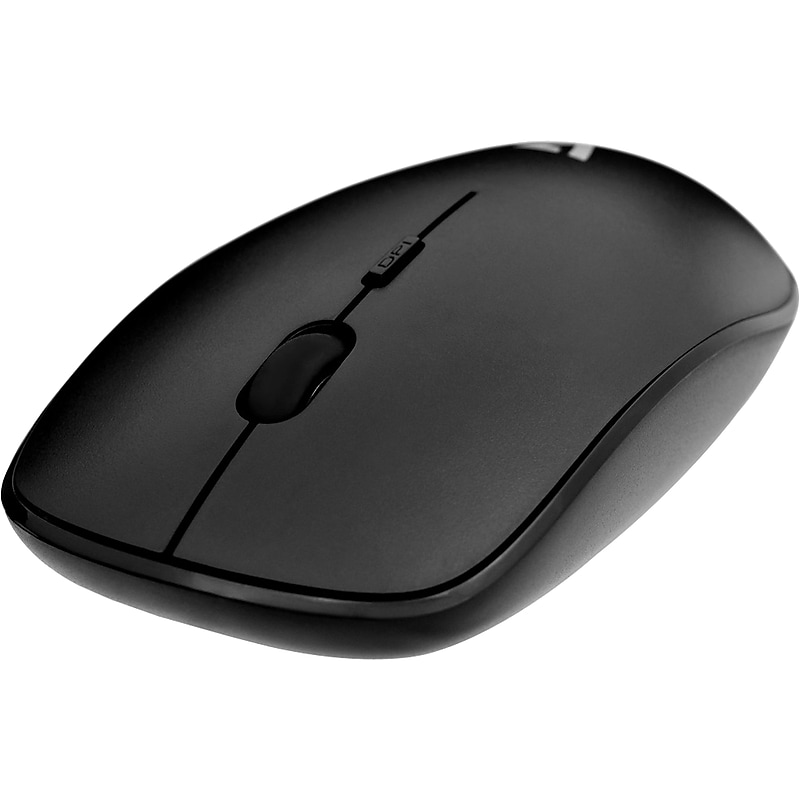 V7 Wireless Ambidextrous Optical Mouse, Black (MW200-1N) image 1
