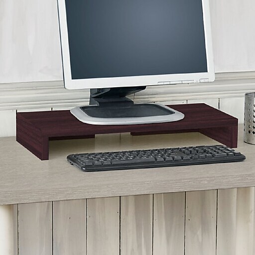 Way Basics Eco Friendly Computer Monitor Stand, Espresso Lifetime Warranty Staples