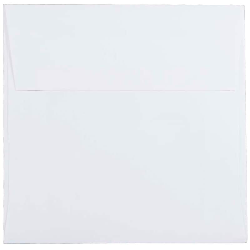 JAM Paper 5.5 x 5.5 Square Invitation Envelopes, White, Bulk 250/Box (28415H) image 1