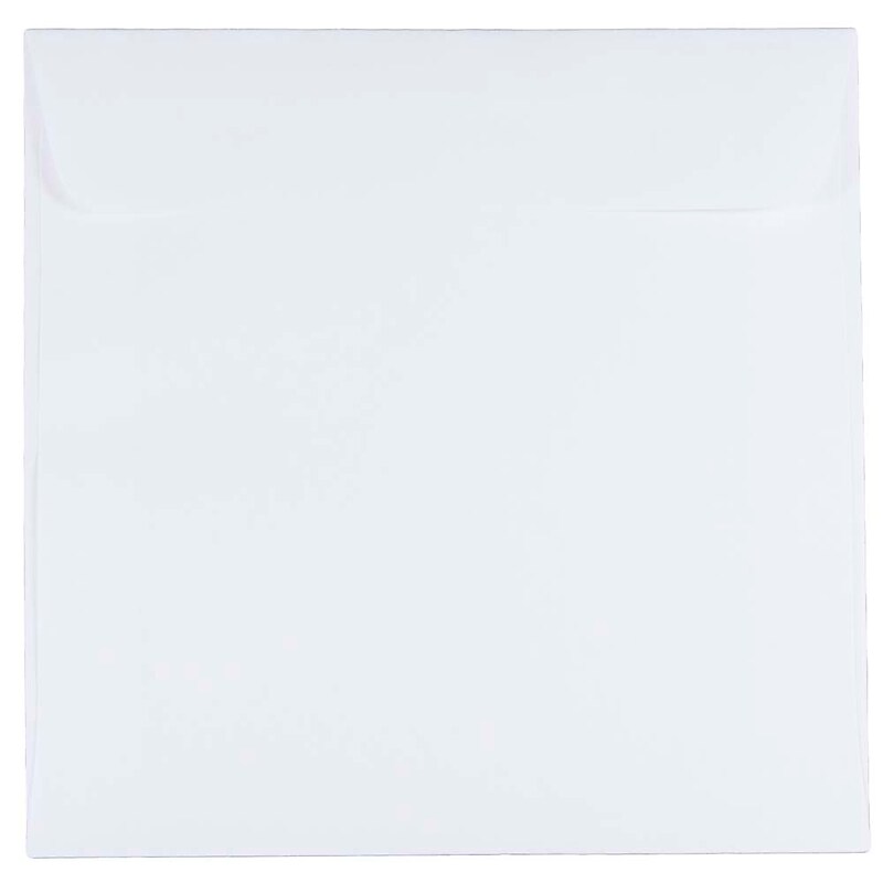 JAM Paper 6.5 x 6.5 Square Invitation Envelopes, White, Bulk 250/Box (28417H) image 1