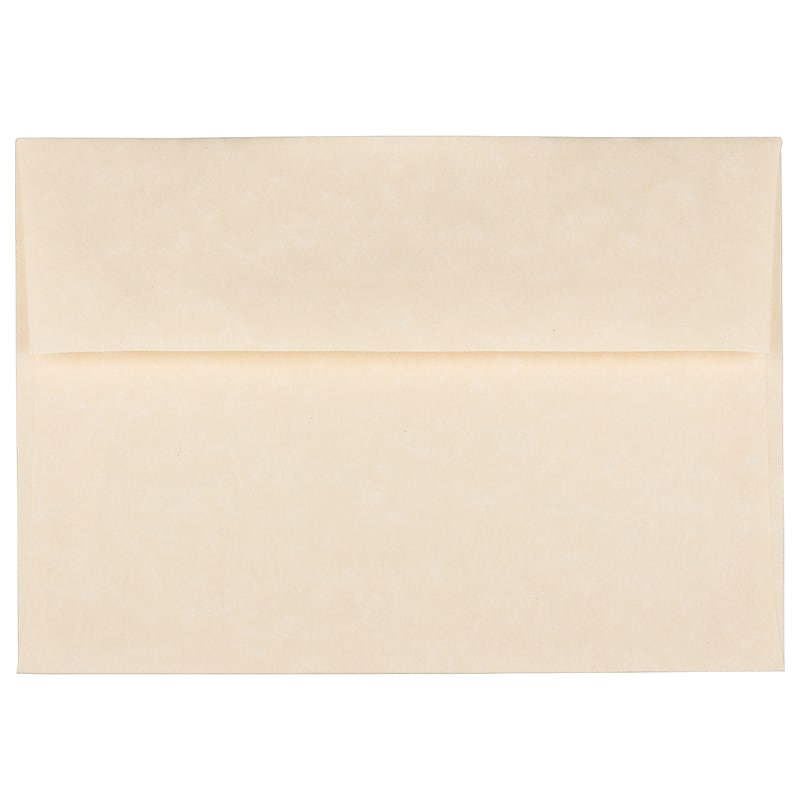 JAM Paper A7 Parchment Invitation Envelopes, 5.25 x 7.25, Natural Recycled, Bulk 1000/Carton (35394B) image 1