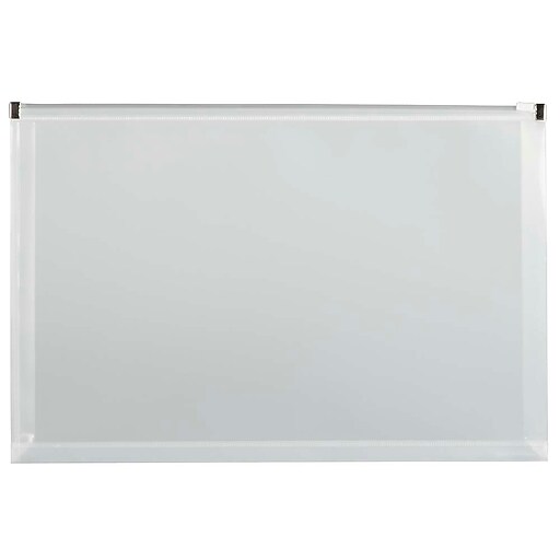 JAM Paper Plastic Envelopes with Zip Closure, Legal Booklet, 9.5 x 14.5