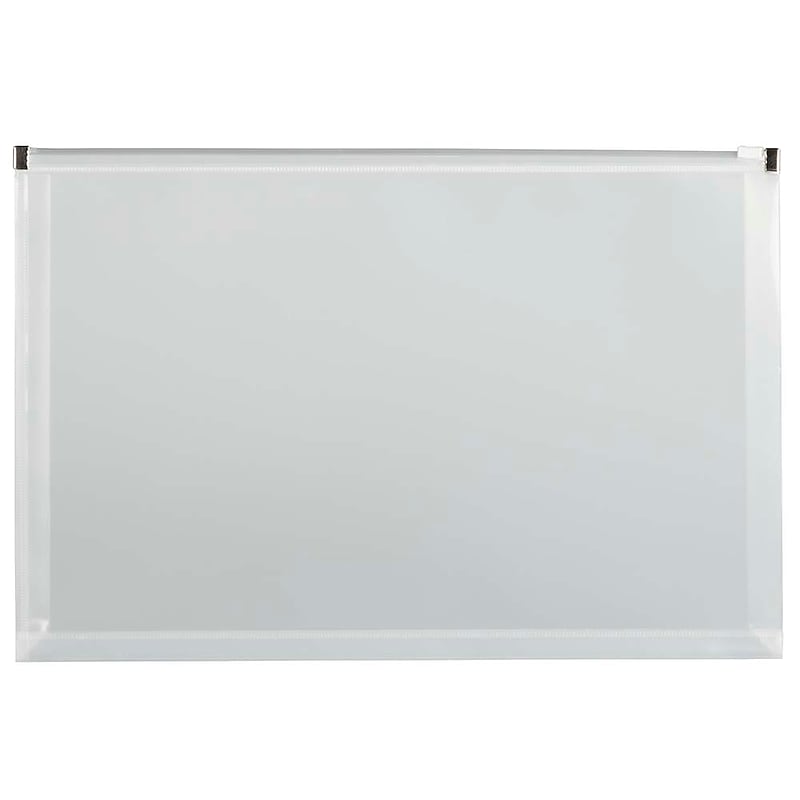JAM Paper Plastic Envelopes with Zip Closure, Legal Booklet, 9.5 x 14.5, Clear, 12/Pack (219Z1CL) image 1