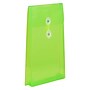 JAM Paper Plastic Filing Envelope with Button & String Closure, Lime Green, 12/Pack (472B1LI)~#|#~m007049498_sc7