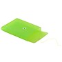 JAM Paper Plastic Filing Envelope with Button & String Closure, Lime Green, 12/Pack (472B1LI)~#|#~m007049499_sc7