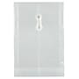 JAM Paper Plastic Filing Envelope with Button & String Closure, Clear, 12/Pack (472B1CL)~#|#~m007049500_sc7