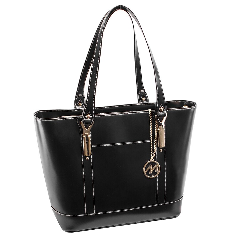 McKleinUSA Leather Ladies' Tote with Tablet Pocket, Black (4T9994) image 1