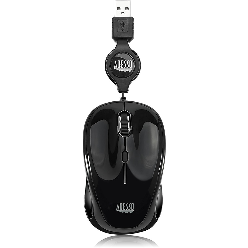 Adesso iMouse S8B Ambidextrous Optical USB Mouse, Black image 1