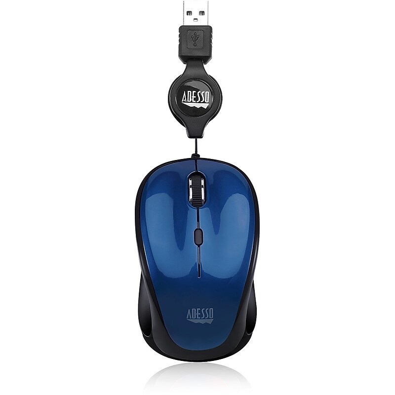 Adesso iMouse S8L Ambidextrous Optical USB Mouse, Blue image 1