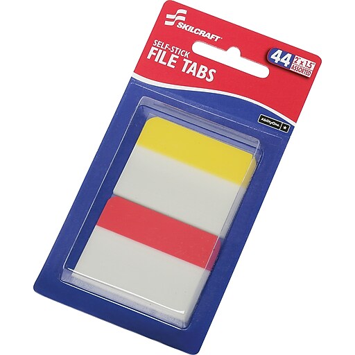 Shop Staples for Skilcraft Selfstick File Tabs, 1.50" Tab Height x 2