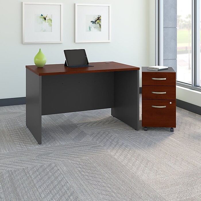 Bush Business Furniture Westfield 48W x 30D Office Desk w/ Mobile