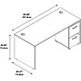 Bush Business Furniture Westfield Desk w/ 2 Drawer Mobile Pedestal, Mocha Cherry (SRC028MRSU)~#|#~m007060224_sc7