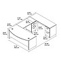 Bush Business Furniture Westfield 72W x 36D Bow Front U Shaped Desk w/ Mobile File Cabinets, Hansen Cherry (SRC043HCSU)~#|#~m007060271_sc7