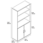 Bush Business Furniture Westfield 73"H 5-Shelf Bookcase with Adjustable Shelves, Hansen Cherry Laminated Wood (SRC103HC)~#|#~m007060430_sc7