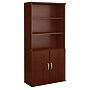 Bush Business Furniture Westfield 73"H 5-Shelf Bookcase with Doors, Mahogany (SRC103MA)~#|#~m007060431_sc7