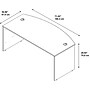 Bush Business Furniture Westfield 72"W Bow Front Desk, Mocha Cherry (WC12946)~#|#~m007060473_sc7