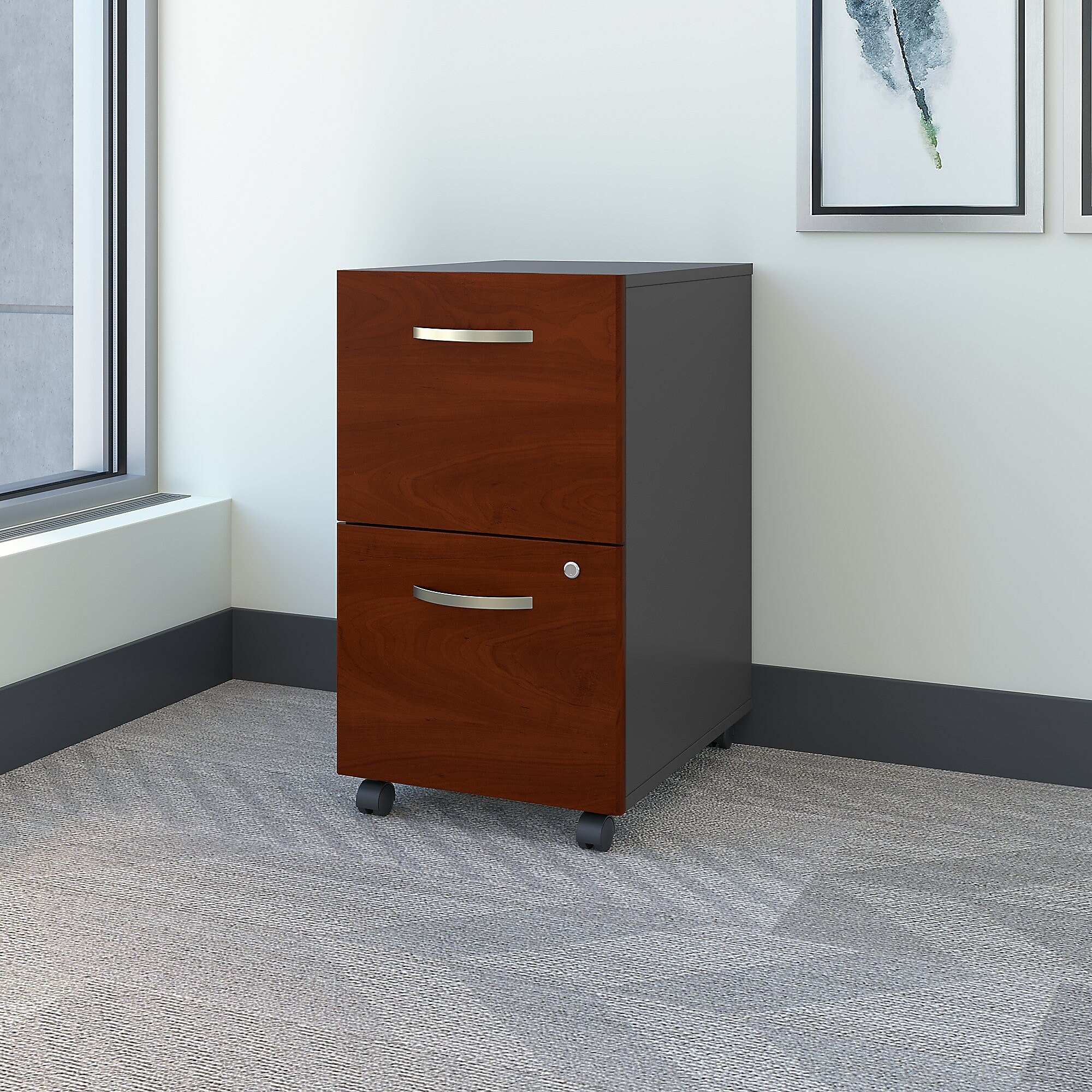 Bush Business Furniture Westfield 2-Drawer Mobile Vertical File Cabinet, Letter/Legal Size, Lockable, Hansen Cherry (WC24452SU) Sansujyuku sansujyuku.com