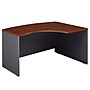 Bush Business Furniture Westfield 60"W Right Handed L Bow Desk, Hansen Cherry/Graphite Gray (WC24422)~#|#~m007061348_sc7