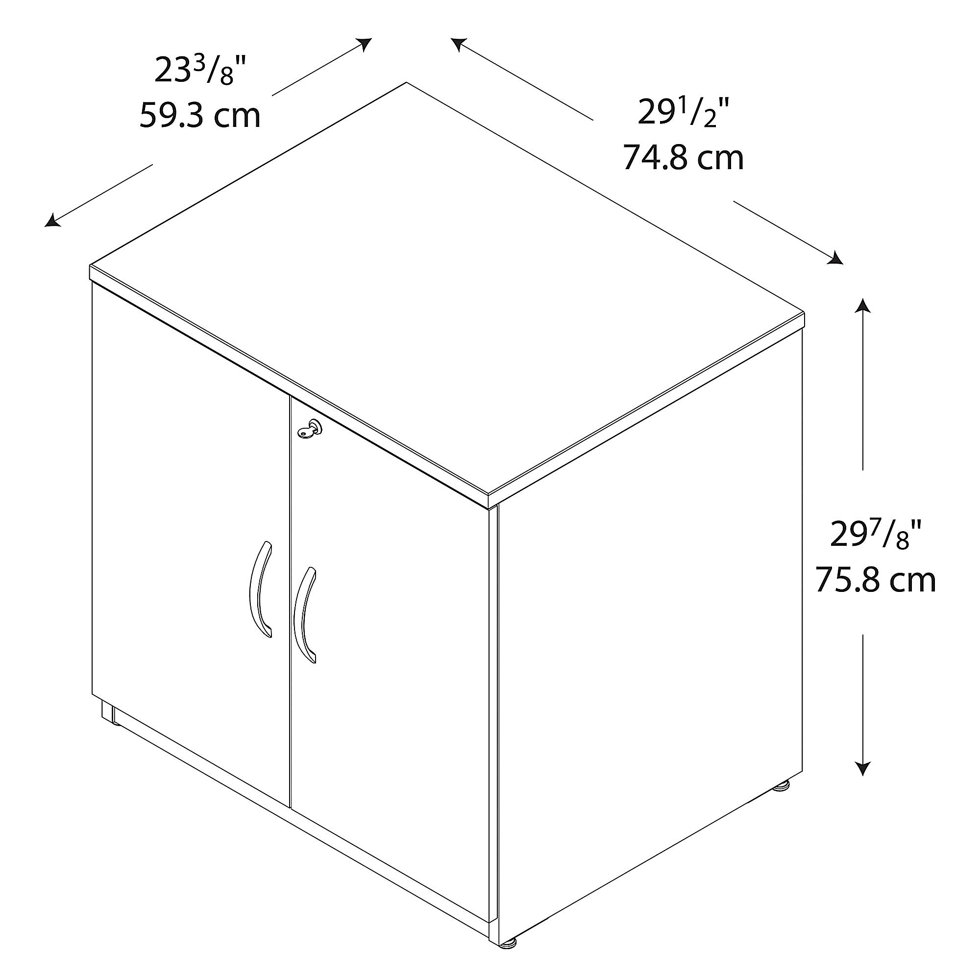 Bush Business Furniture Westfield 30″H Storage Cabinet, Hansen Cherry (WC24496A) Sansujyuku sansujyuku.com