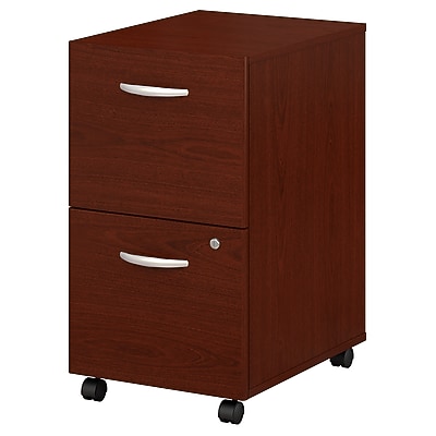 Bush Business Furniture Westfield 2-Drawer Mobile Vertical File Cabinet, Letter/Legal Size, Lockable, Mahogany (WC36752SU)