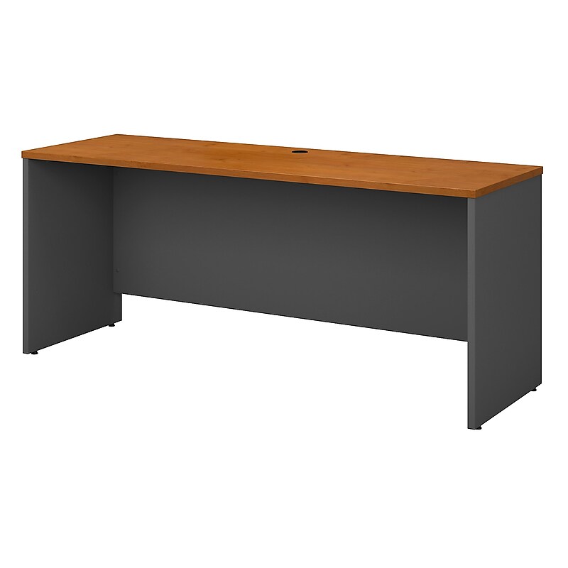 Bush Business Furniture Westfield 72"W Credenza Desk, Natural Cherry/Graphite Gray (WC72426) image 1