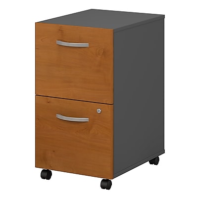 Bush Business Furniture Westfield 2-Drawer Mobile Vertical File Cabinet, Letter/Legal Size, Lockable, Natural Cherry (WC72452SU)