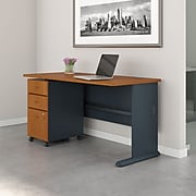 Bush Business Furniture Cubix 60W Desk with Mobile File Cabinet, Natural Cherry (SMA002NCSU)
