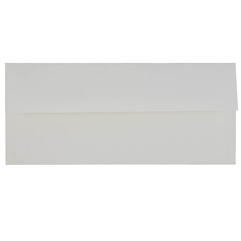 JAM Paper Strathmore Open End #10 Business Envelope, 4 1/8" x 9 1/2", Bright White, 50/Pack (18506I) image 1