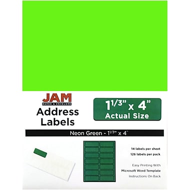 mailing neon labels address jam pack paper staples