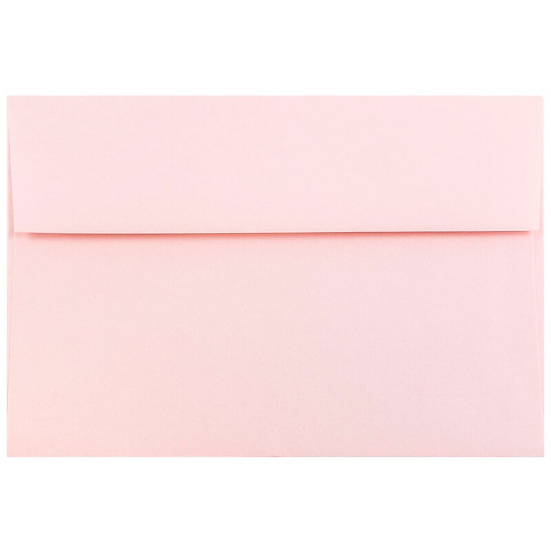 JAM Paper A8 Invitation Envelopes, 5.5 x 8.125, Baby Pink, 50/Pack (155629I) image 1