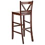Winsome V-Back ontemporary Wood Full Back Bar Stool, Walnut, 2-Pieces (94259)~#|#~m007065590_sc7