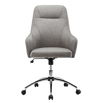 Techni Mobili Comfy Height Adjustable Rolling Office Desk Chair, Gray (RTA-1005-GRY)