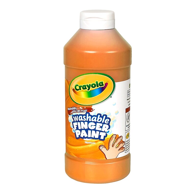 Crayola® Washable Finger Paint, Orange, 16 oz each (BIN131636) image 1