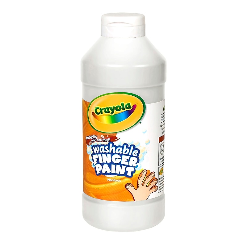 Crayola® Washable Finger Paint, White, 16 oz each (BIN131653) image 1
