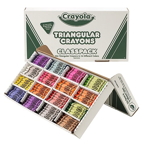 Crayola Crayon Classpack Triangular 16 Colors 256 Crayons at Staples