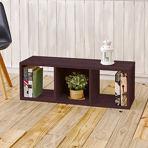 Way Basics EcoFriendly 3 Cubby Stackable Storage Bench Organizer