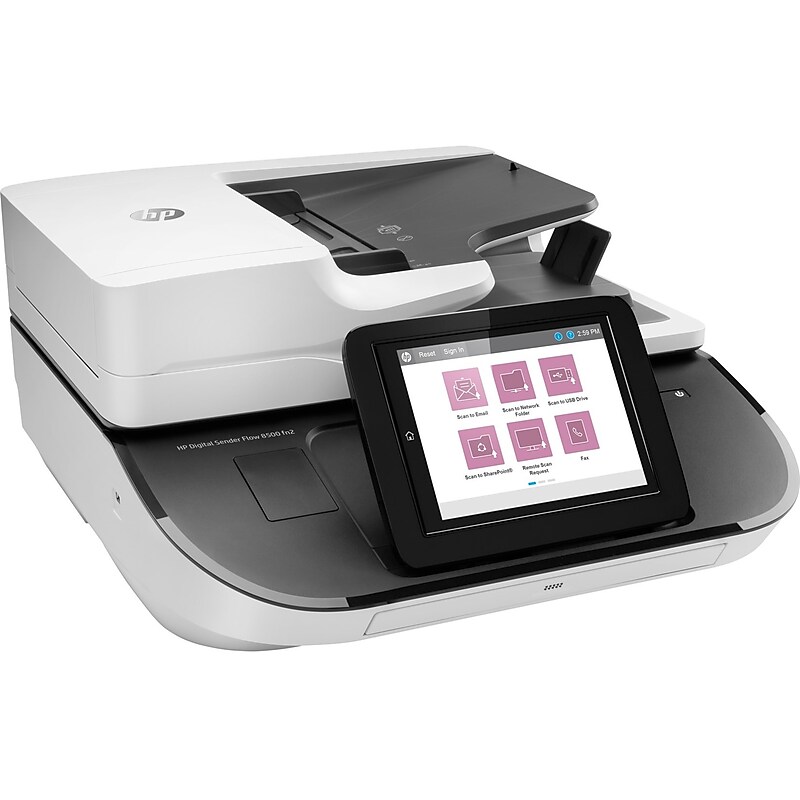 HP Digital Sender Flow 8500fn2 Flatbed Desktop Scanner, Black/White image 1