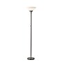 Adesso Aries 73"H Brushed Steel Floor Lamp with White Acrylic Cone Shade (7500-22)~#|#~m007084484_sc7