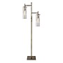 Adesso Dalton 64.25"H Antique Brass Floor Lamp with Clear Glass Cylinder Shades (3853-21)~#|#~m007084512_sc7