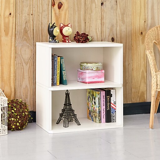 Way Basics 24.7"H ster 2Shelf Bookcase Organizer and Modern Eco