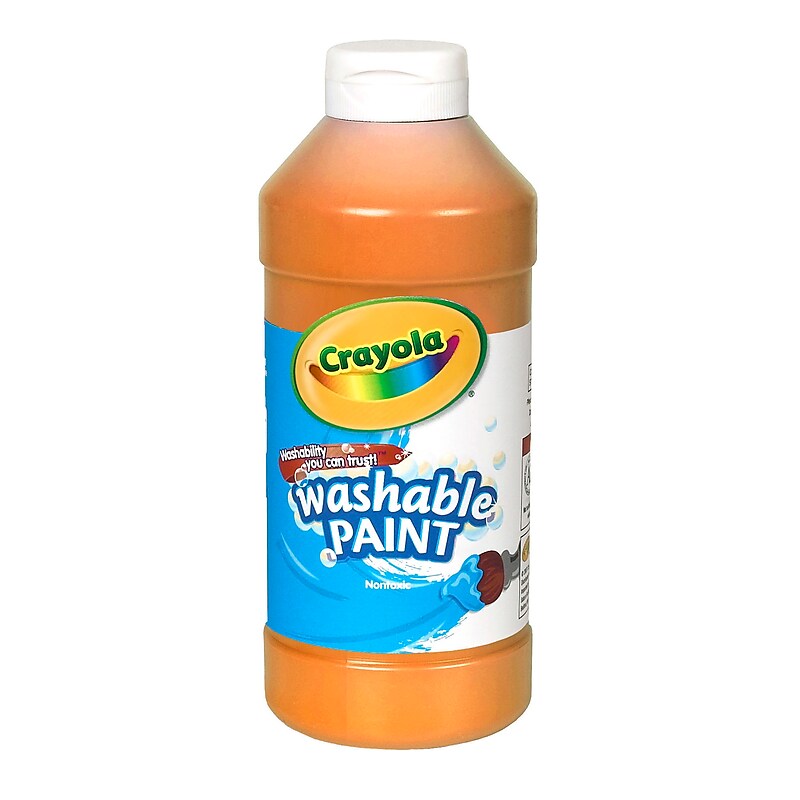 Crayola Washable Kid's Paint, Orange, 16 oz. (BIN201636) image 1